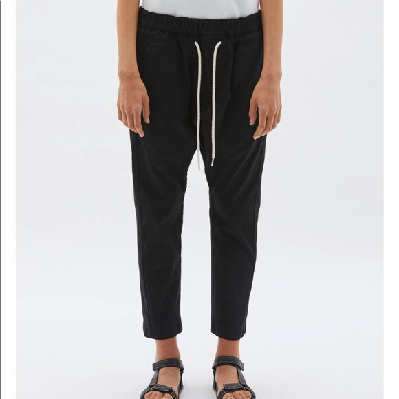 Cropped Cotton Bassike Pants with Tuxedo Banding - Picture 4 of 8